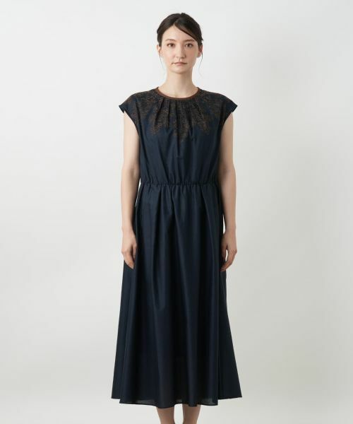 Leilian / レリアン ドレス | 刺繍フレンチスリーブワンピース | 詳細8