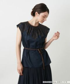 Leilian / レリアン シャツ・ブラウス | 刺繍フレンチスリーブブラウス