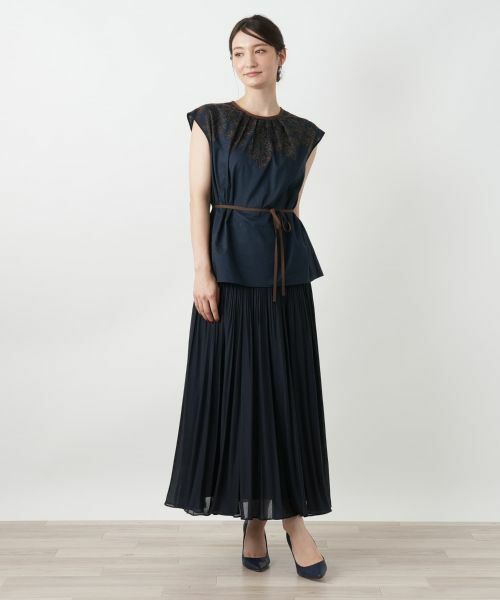 Leilian / レリアン シャツ・ブラウス | 刺繍フレンチスリーブブラウス | 詳細1