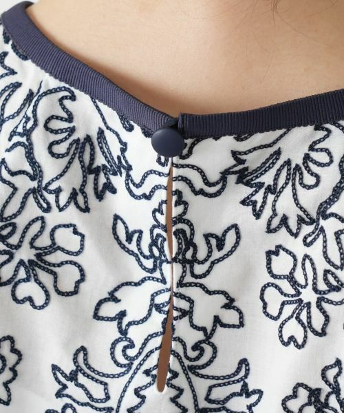Leilian / レリアン シャツ・ブラウス | 刺繍フレンチスリーブブラウス | 詳細13