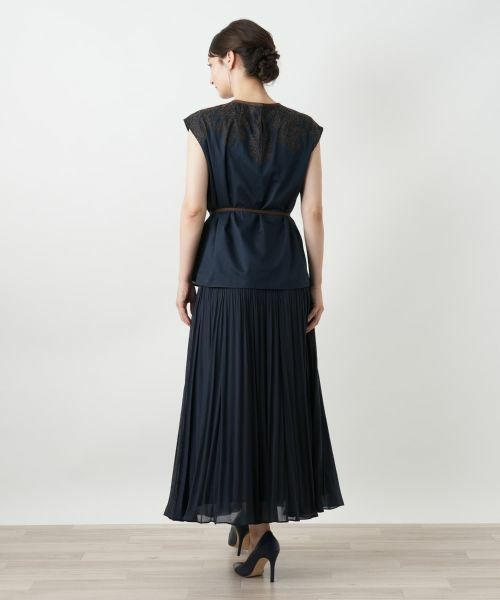 Leilian / レリアン シャツ・ブラウス | 刺繍フレンチスリーブブラウス | 詳細3