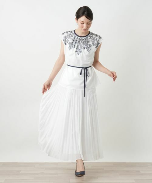 Leilian / レリアン シャツ・ブラウス | 刺繍フレンチスリーブブラウス | 詳細4