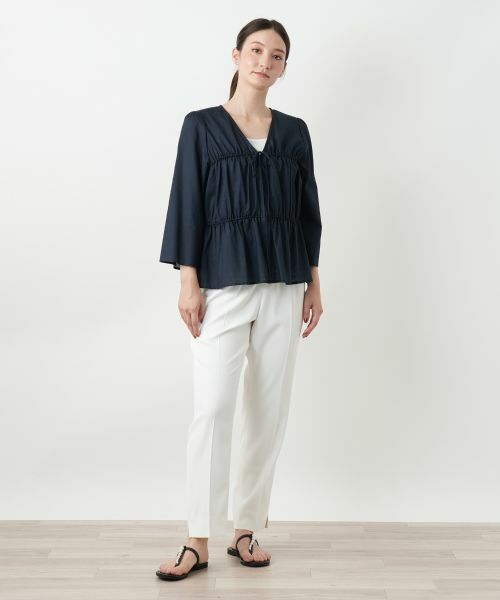 Leilian / レリアン シャツ・ブラウス | Vネックブラウス | 詳細1