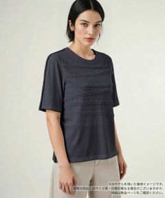 Leilian / レリアン カットソー | リボンボーダーカットソー