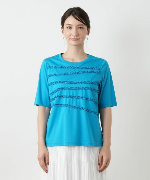 Leilian / レリアン カットソー | リボンボーダーカットソー | 詳細10