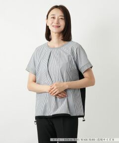 Leilian / レリアン カットソー | ストライプ切替カットソー【MUSE BY ROCHAS Premiere】