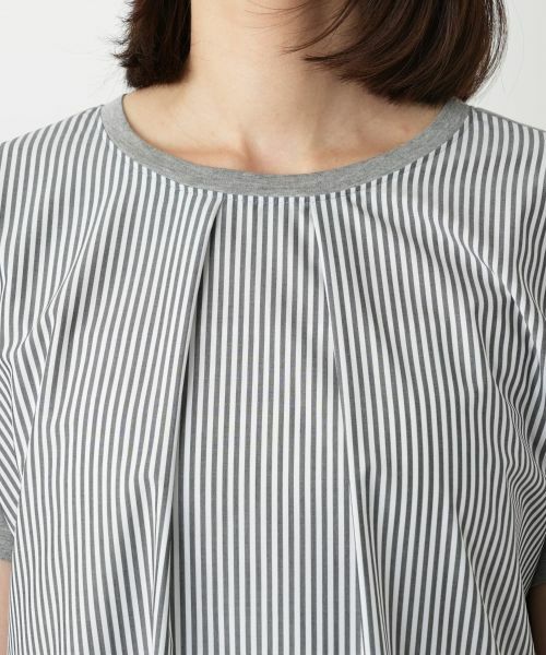 Leilian / レリアン カットソー | ストライプ切替カットソー【MUSE BY ROCHAS Premiere】 | 詳細11