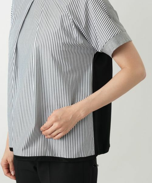 Leilian / レリアン カットソー | ストライプ切替カットソー【MUSE BY ROCHAS Premiere】 | 詳細13