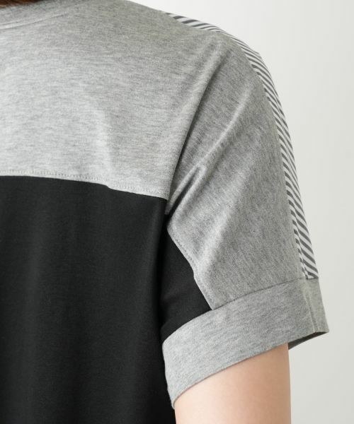 Leilian / レリアン カットソー | ストライプ切替カットソー【MUSE BY ROCHAS Premiere】 | 詳細14