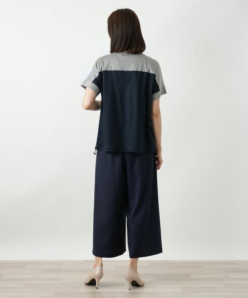 Leilian / レリアン カットソー | ストライプ切替カットソー【MUSE BY ROCHAS Premiere】 | 詳細3