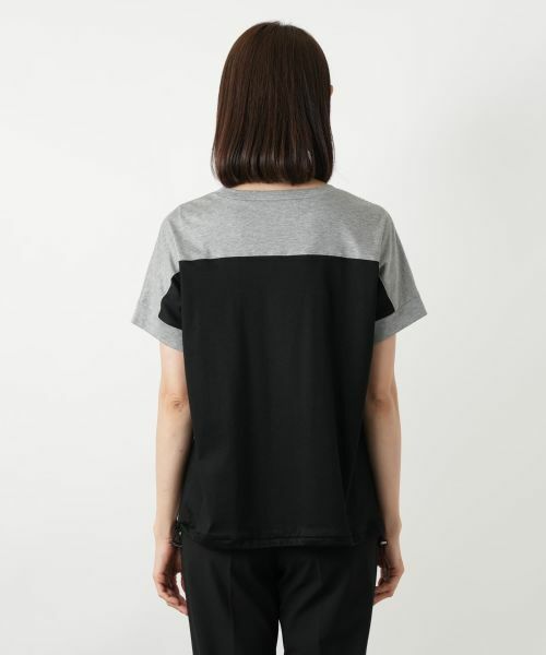 Leilian / レリアン カットソー | ストライプ切替カットソー【MUSE BY ROCHAS Premiere】 | 詳細9