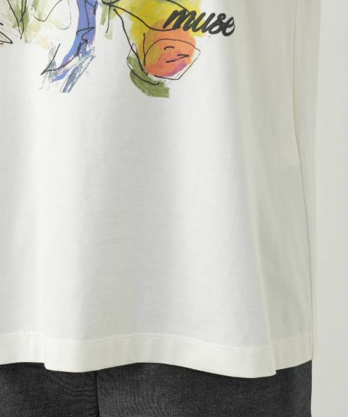 Leilian / レリアン カットソー | 異素材切替プリントTシャツ【MUSE BY ROCHAS Premiere】 | 詳細10