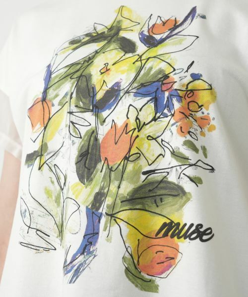 Leilian / レリアン カットソー | 異素材切替プリントTシャツ【MUSE BY ROCHAS Premiere】 | 詳細12