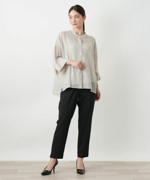 Leilian / レリアン シャツ・ブラウス | バンドカラーブラウス | 詳細4