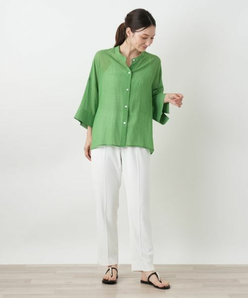 Leilian / レリアン シャツ・ブラウス | バンドカラーブラウス | 詳細7