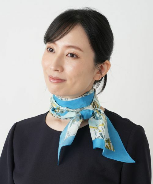 Leilian / レリアン バンダナ・スカーフ | ボタニカルプリントスカーフ | 詳細2