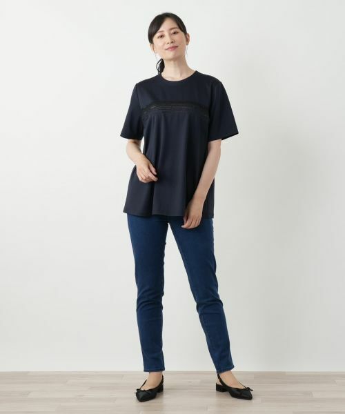 Leilian / レリアン カットソー | 刺繍フレアカットソー【Leilian WHITE LABEL】 | 詳細1