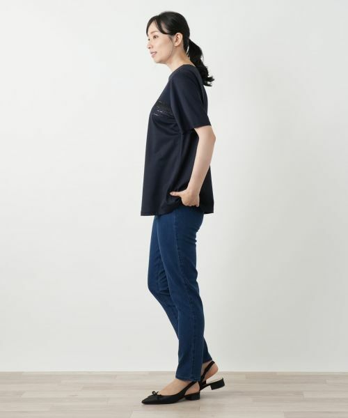 Leilian / レリアン カットソー | 刺繍フレアカットソー【Leilian WHITE LABEL】 | 詳細2