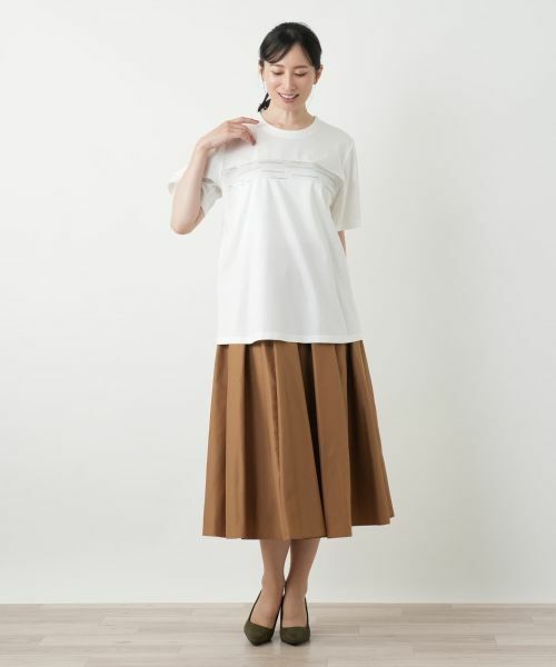 Leilian / レリアン カットソー | 刺繍フレアカットソー【Leilian WHITE LABEL】 | 詳細4