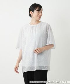 Leilian / レリアン シャツ・ブラウス | ドットフレアブラウス【Leilian WHITE LABEL】