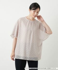 Leilian / レリアン シャツ・ブラウス | ドットフレアブラウス【Leilian WHITE LABEL】