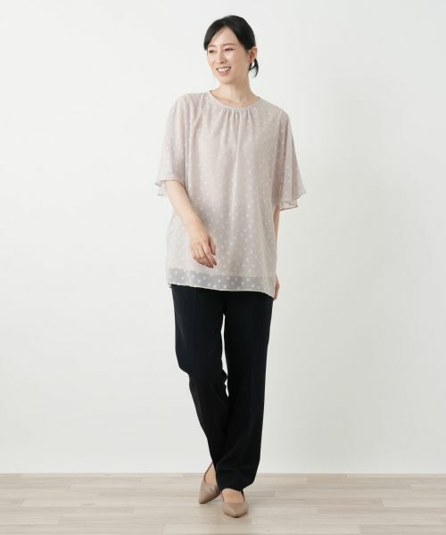 Leilian / レリアン シャツ・ブラウス | ドットフレアブラウス【Leilian WHITE LABEL】 | 詳細1