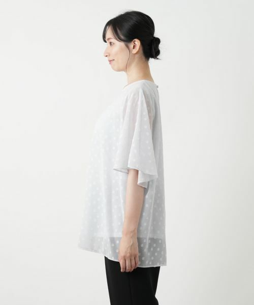 Leilian / レリアン シャツ・ブラウス | ドットフレアブラウス【Leilian WHITE LABEL】 | 詳細11