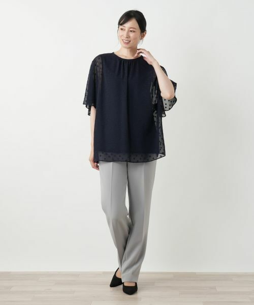 Leilian / レリアン シャツ・ブラウス | ドットフレアブラウス【Leilian WHITE LABEL】 | 詳細4