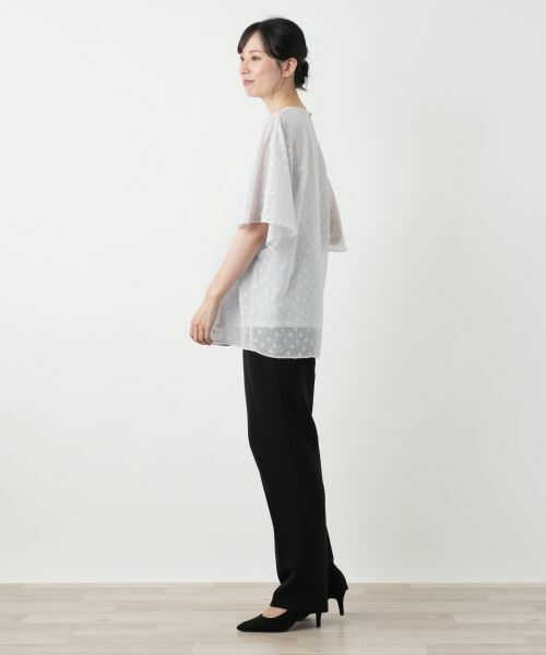 Leilian / レリアン シャツ・ブラウス | ドットフレアブラウス【Leilian WHITE LABEL】 | 詳細8