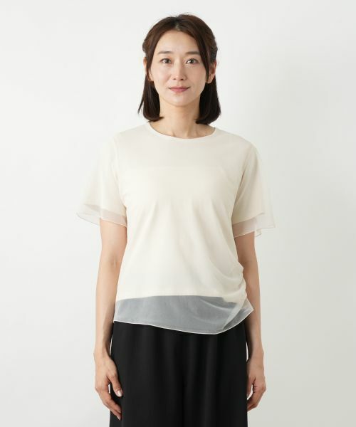 Leilian / レリアン カットソー | チュールレイヤードカットソー | 詳細10