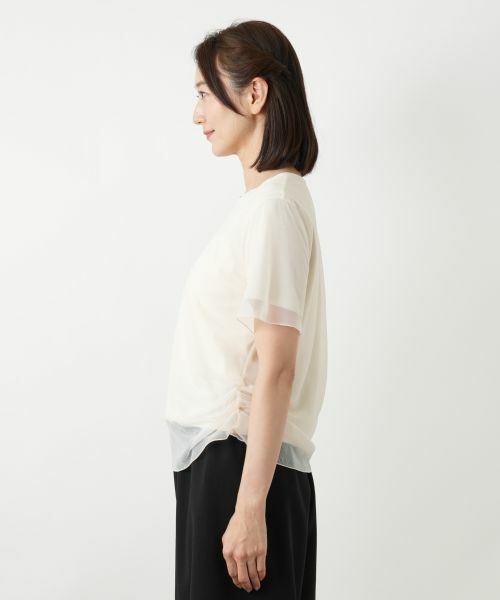 Leilian / レリアン カットソー | チュールレイヤードカットソー | 詳細11