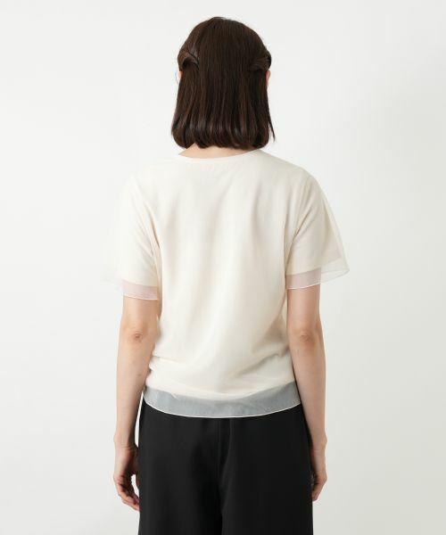 Leilian / レリアン カットソー | チュールレイヤードカットソー | 詳細12