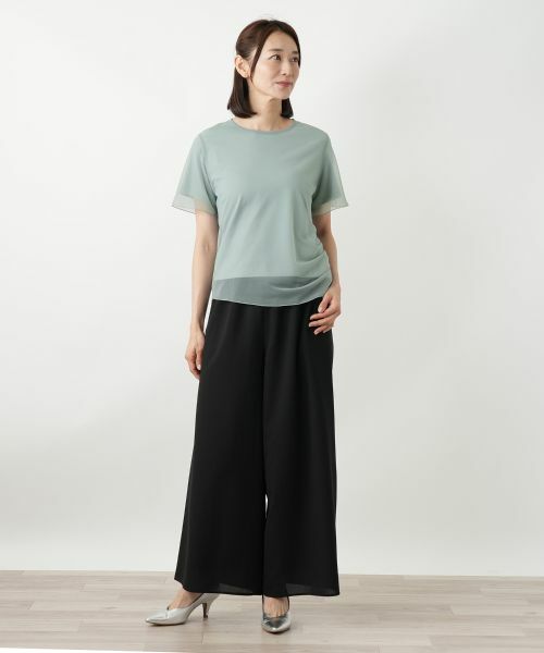 Leilian / レリアン カットソー | チュールレイヤードカットソー | 詳細4