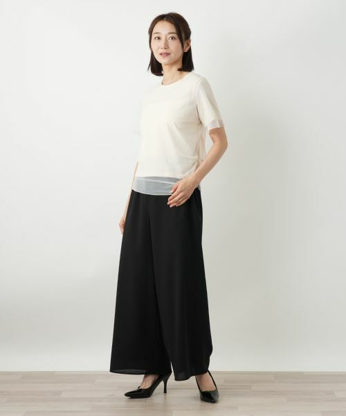 Leilian / レリアン カットソー | チュールレイヤードカットソー | 詳細7