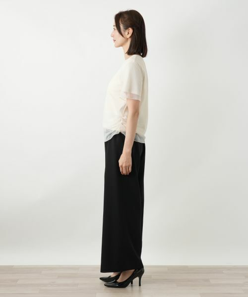 Leilian / レリアン カットソー | チュールレイヤードカットソー | 詳細8