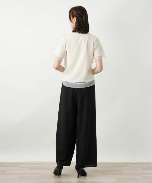 Leilian / レリアン カットソー | チュールレイヤードカットソー | 詳細9