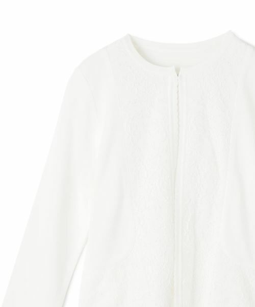 Leilian / レリアン カーディガン・ボレロ | レース切替ニットカーディガン | 詳細2