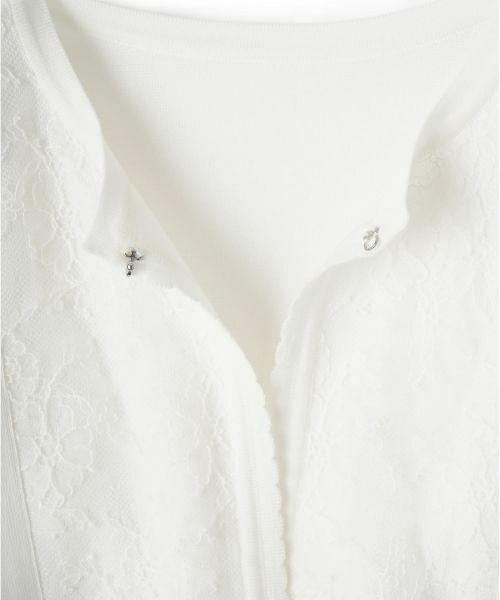 Leilian / レリアン カーディガン・ボレロ | レース切替ニットカーディガン | 詳細3