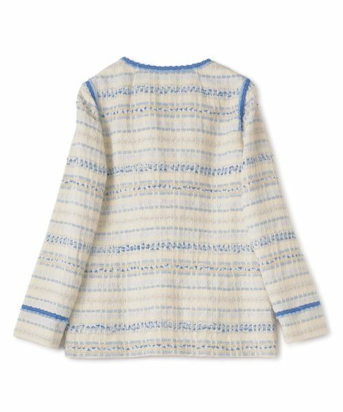 Leilian / レリアン テーラードジャケット | ツイードノーカラージャケット | 詳細1