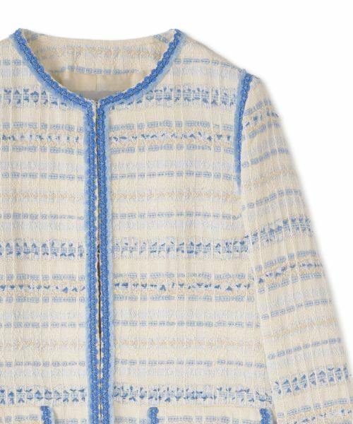 Leilian / レリアン テーラードジャケット | ツイードノーカラージャケット | 詳細2