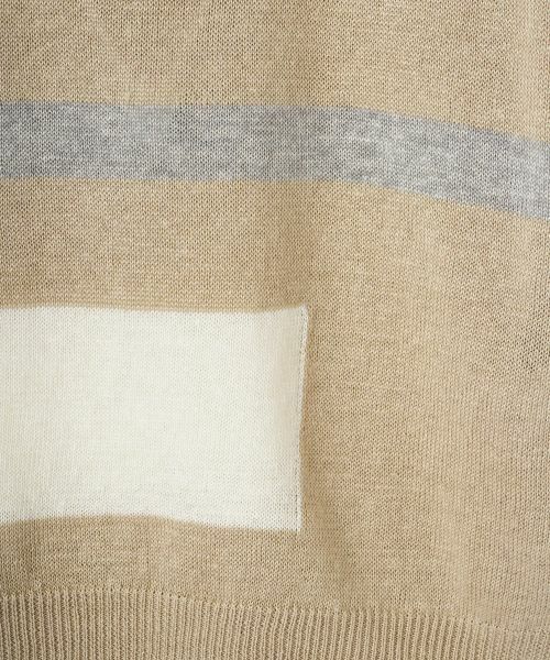 Leilian / レリアン ニット・セーター | 配色デザイン半袖ニット【HAND】 | 詳細3