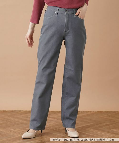 Leilian/レリアン ストレッチストレートデニムパンツ【L JEANS】 グレー系 13(XL) Leilian/レリアン ストレッチストレートデニムパンツ【L JEANS】 グレー系 13(XL)