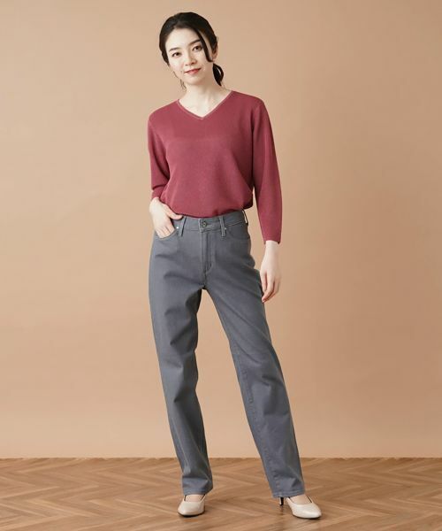 Leilian / レリアン デニムパンツ | ストレッチストレートデニムパンツ【L JEANS】 | 詳細4