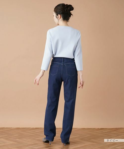 Leilian / レリアン デニムパンツ | ストレッチストレートデニムパンツ【L JEANS】 | 詳細9