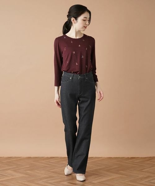 Leilian / レリアン デニムパンツ | ストレッチブーツカットデニムパンツ【L JEANS】 | 詳細1