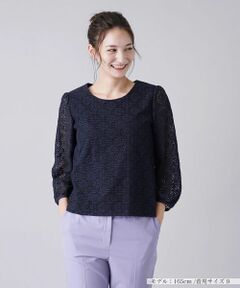 Leilian / レリアン シャツ・ブラウス | レース切替ブラウス