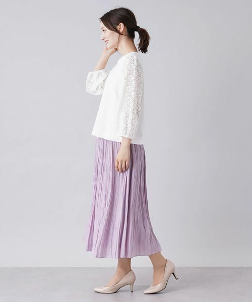 Leilian / レリアン シャツ・ブラウス | レース切替ブラウス | 詳細2