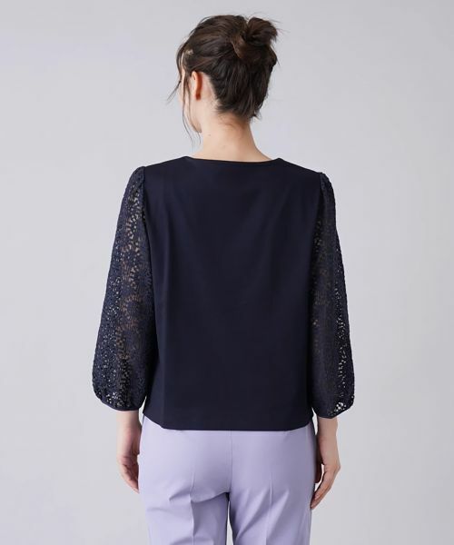 Leilian / レリアン シャツ・ブラウス | レース切替ブラウス | 詳細9