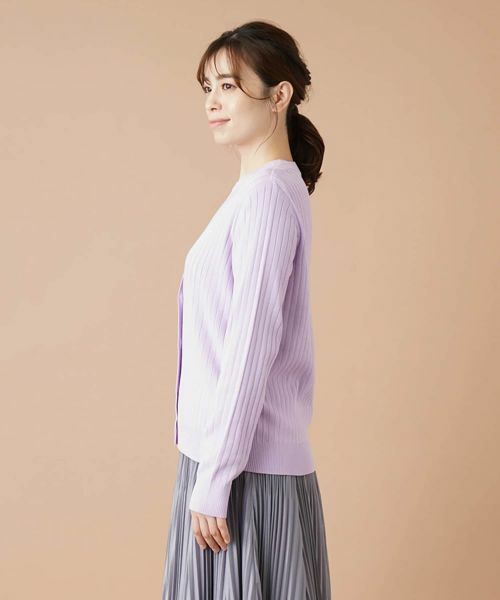 Leilian / レリアン カーディガン・ボレロ | リブVネックカーディガン | 詳細6