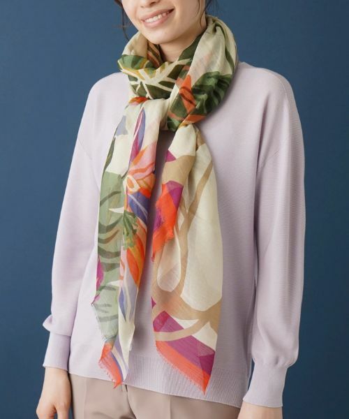Leilian / レリアン マフラー・ショール・スヌード・ストール | ボタニカルプリントストール | 詳細2